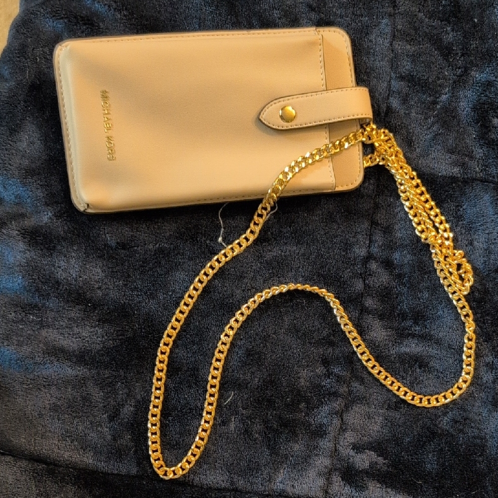 Pink Wallet with Gold Chain